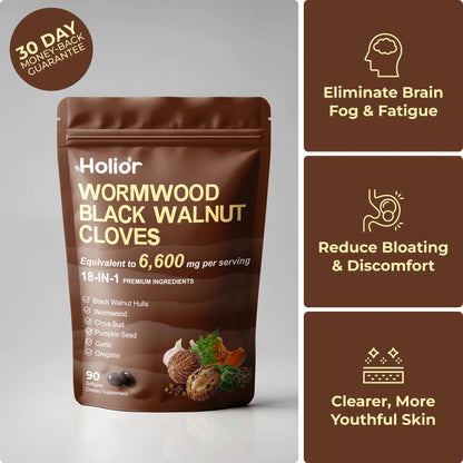 Flush Out Hidden Parasites & Larva in Just 14 Days with Wormwood Black Walnut Cloves