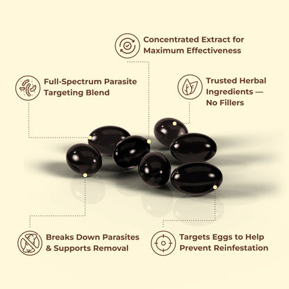 Flush Out Hidden Parasites & Larva in Just 14 Days with Wormwood Black Walnut Cloves